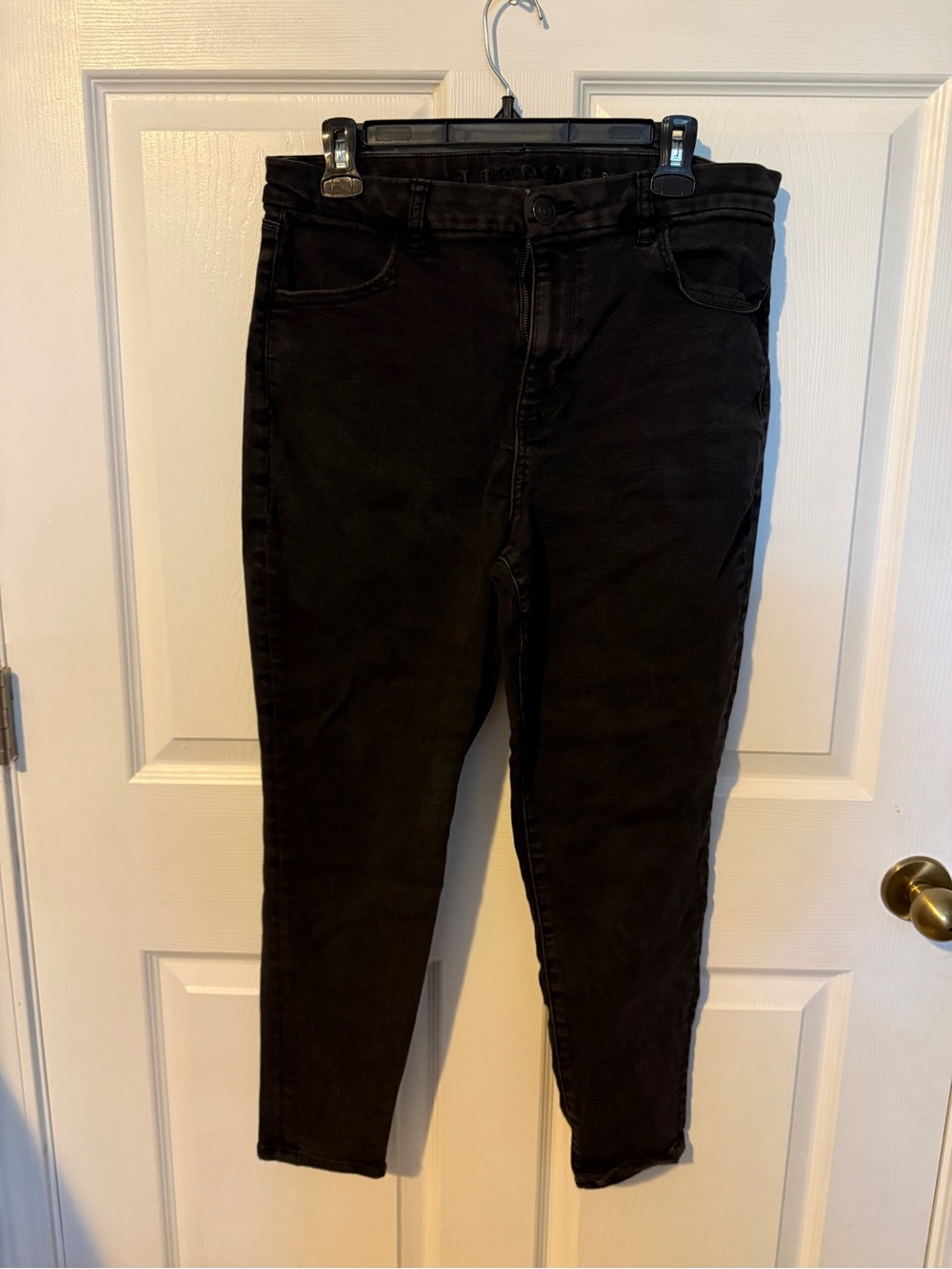 American Eagle Outfitters Black High-Rise Slim Jeans